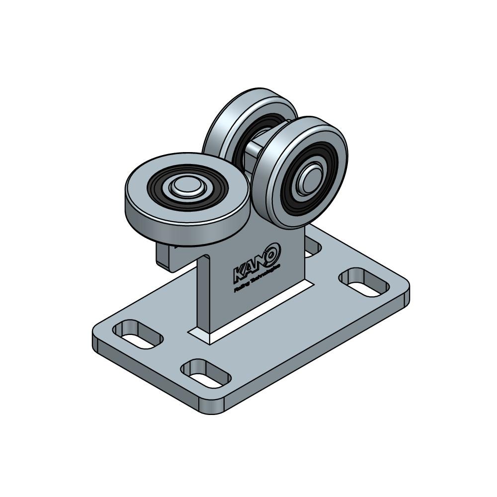 G65_3_O Roller with an oval drilled base