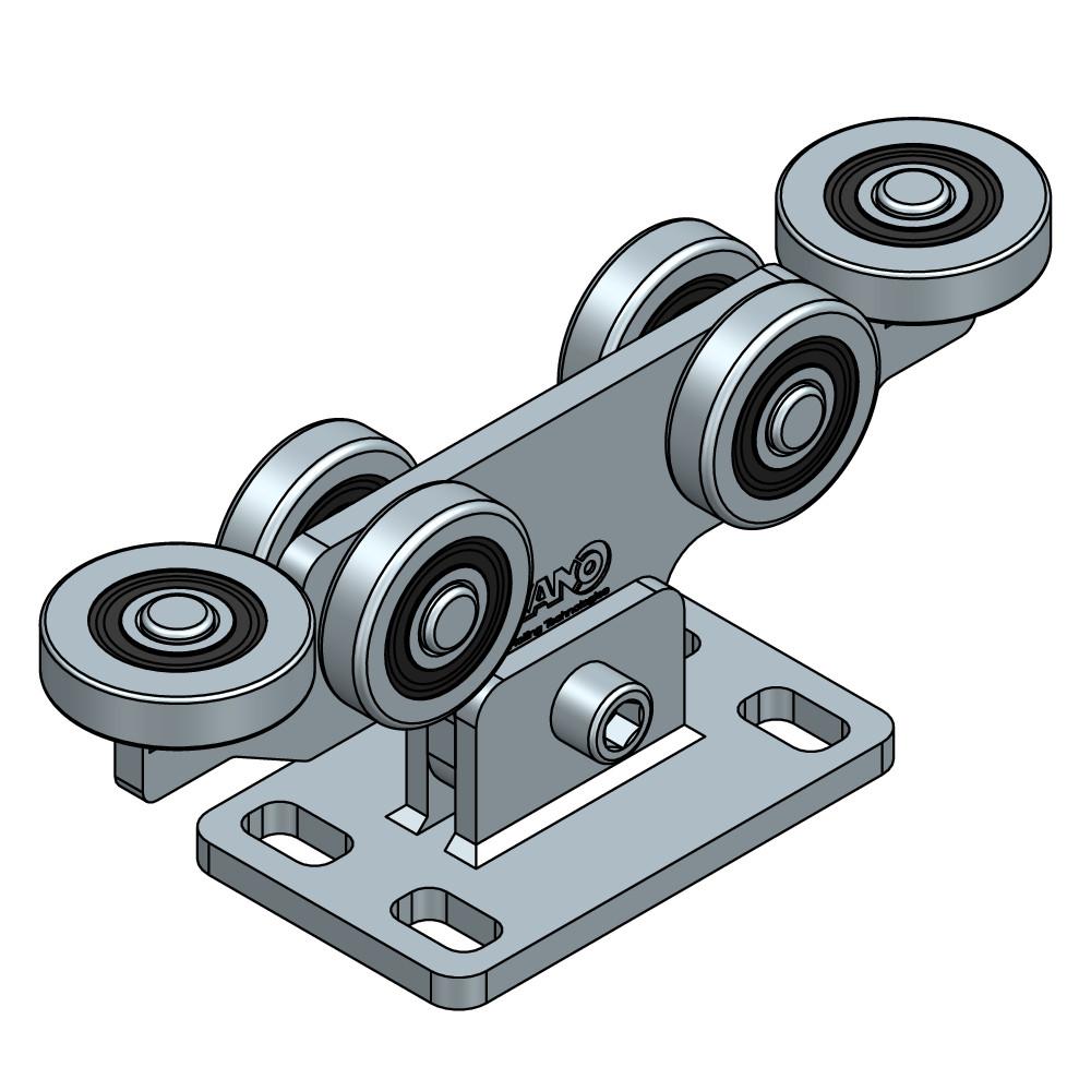 G65_6_O Roller with an oval drilled base